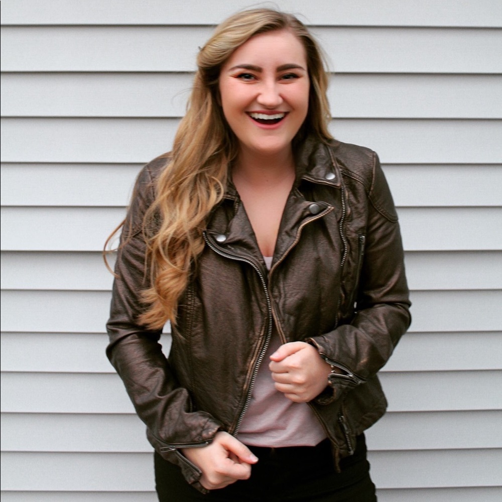 Free People Vegan Leather Moto Jacket